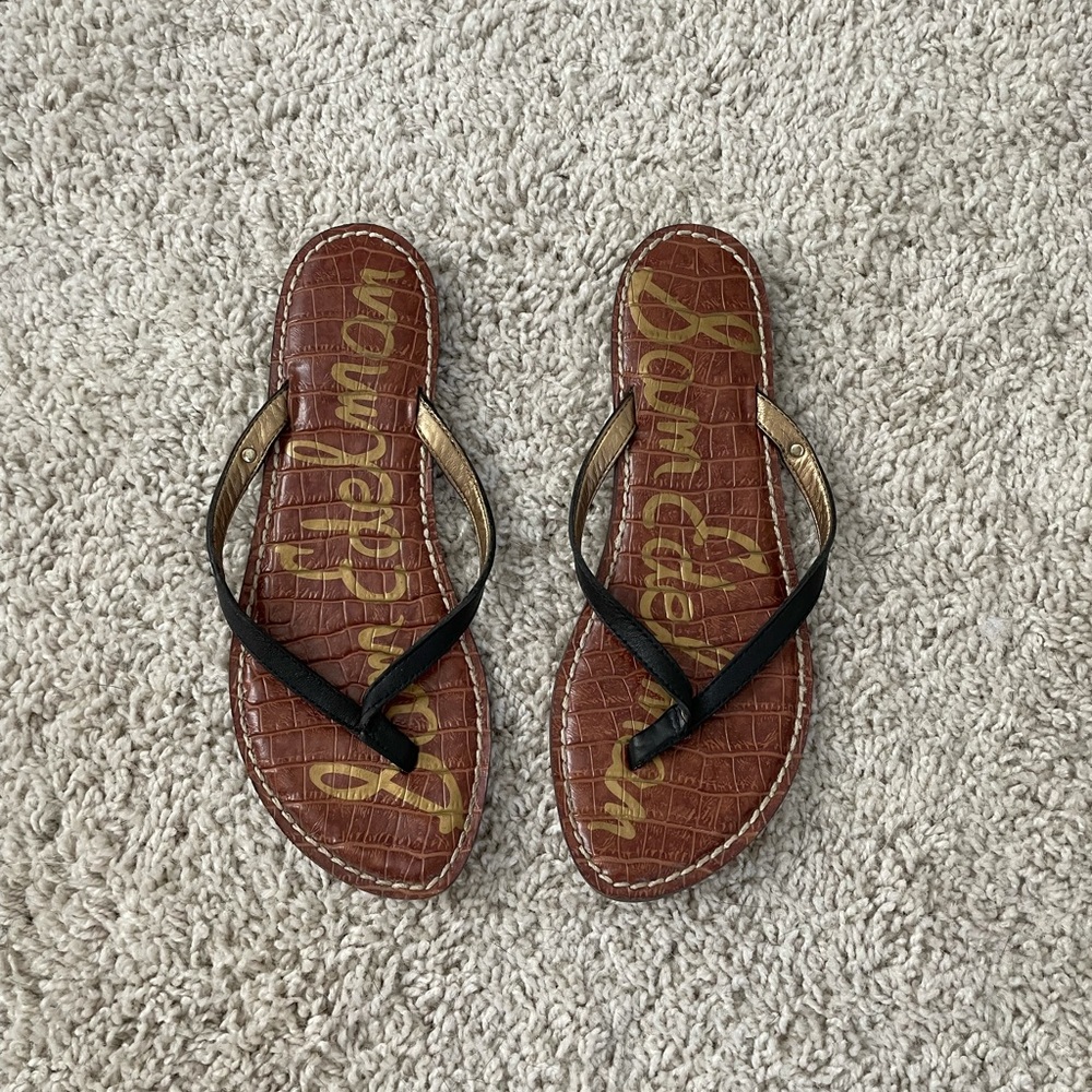 Sam Edelman Gracie Flip Flops size 6.0 brown